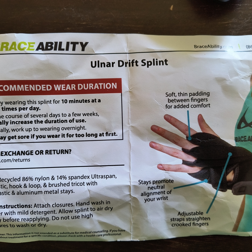 Arthritis Ulnar Deviation Splints -Rt/Lt - Picture 3 of 4